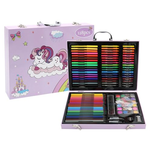 Művészeti készlet tokban 128 db - Unicorn
