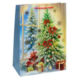 Darčeková taška vianočná 32x26x12 cm (mix 4 dizajnov - /cena za 1 ks) (3)