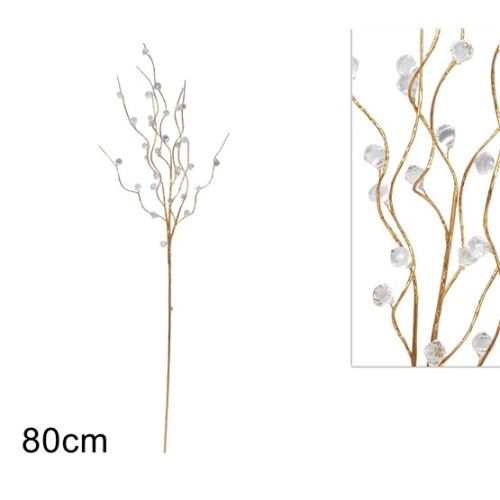 80 cm-es karácsonyi ágacska akril kristályokkal