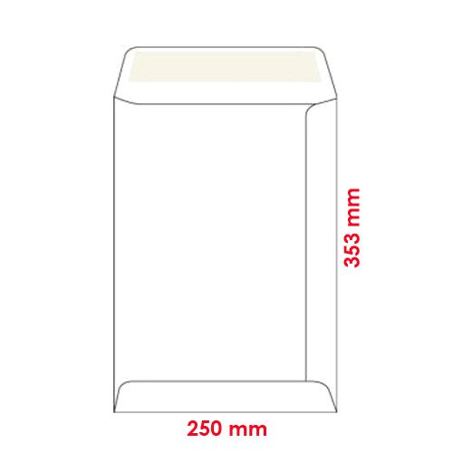 Boríték B4  250 x 353 mm talpas ofset, öntapadós, 250 db/csom (29473)
