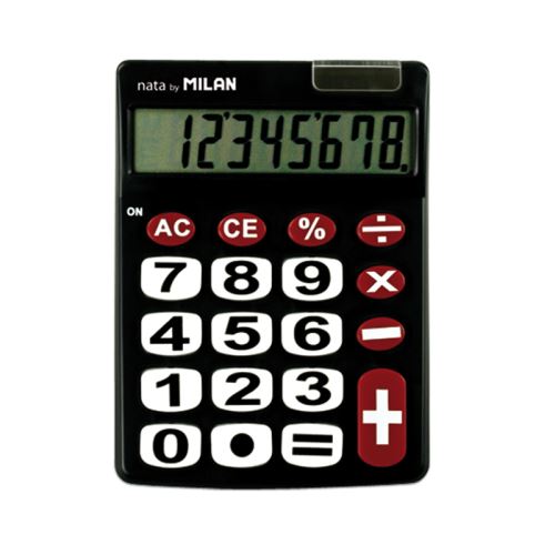 Kalkulačka MILAN stolová 8-miestna 151708 čierna