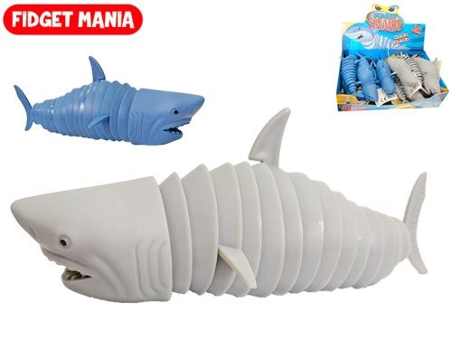 Fidget cápa klik klak 18 cm 2 szín 12 db DBX-ben