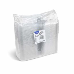 Tál (rPET) négyzet alakú fedővel 500 ml átlátszó [50 db]