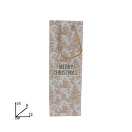 Darčeková taška Merry Christmas na fľašu 36x12x9 cm