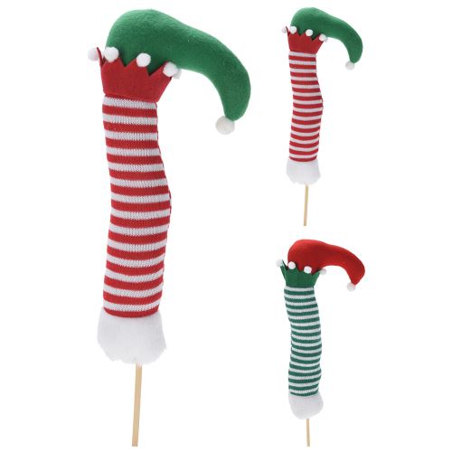 Karácsonyi zokni ELF fapálcán 56 cm (2 változat / 1 db ára)