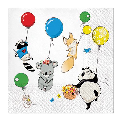 PAW L Szalvéta 33x33 cm Animals Party