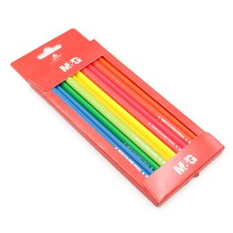 M&G háromszög alakú zsírkréták - 12 neon színű készlet (1)
