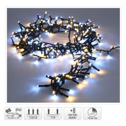 Fénylánc 560 LED fehér hideg/meleg, hossza 11 m, kültéri. használat, 230V Fénylánc 560 LED fehér hideg/meleg, hossza 11 m, kültéri. használat, 230V