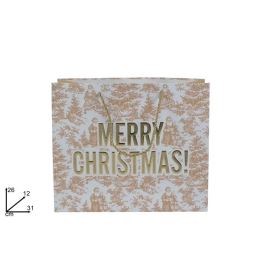 Darčeková taška Merry Christmas horizontal 31x26x12 cm