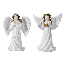 Karácsonyi dísz: Angyal, 16 cm, LED-es világítással /1 db (1)