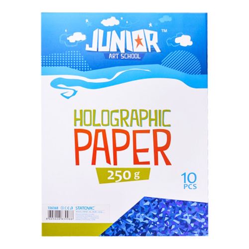 Dekor karton  A4 10 db kék hologrammos 250 g
