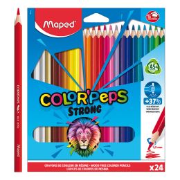MAPED "COLOR'PEPS STRONG"háromszögletű zsírkréták, 24 db-os készlet MAPED "COLOR'PEPS STRONG"háromszögletű zsírkréták, 24 db-os készlet