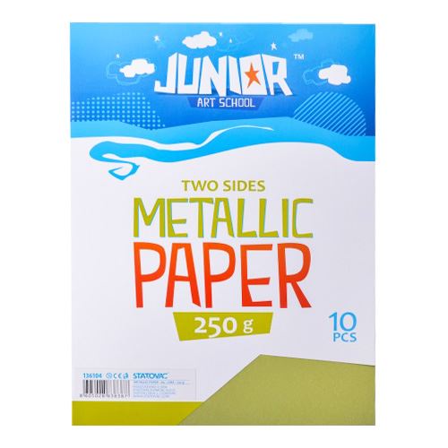 Dekor karton  A4 10 db világoszöld  metallic 250 g