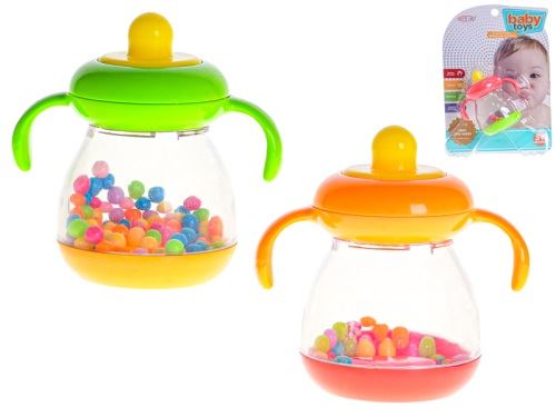 Csörgős palack 8 cm 3m+ 3 szín kartonpapíron