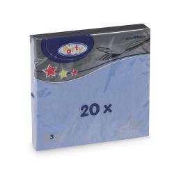 Szalvéta 3-rétegű 33 x 33 cm kék 20 db (1)