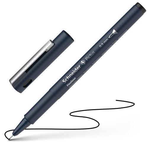 Fineliner Schneider Pictus 0.7 - fekete utántöltő