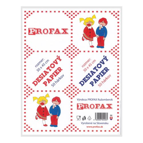 Tízóriasi papír, ívek 45x30 cm, 50 db