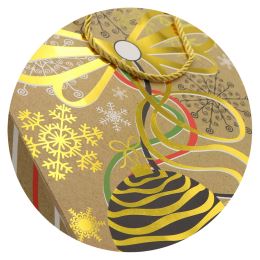 Karácsonyi ajándéktáska 9092 M méret 26 x 10,5 x 32 cm (4 minta mix) (5)