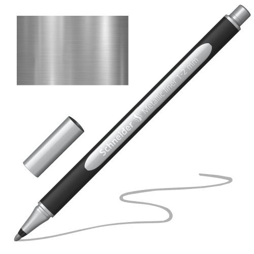 Popisovač Schneider Paint-It 020 Metallic hrot 1-2mm - metalická strieborná
