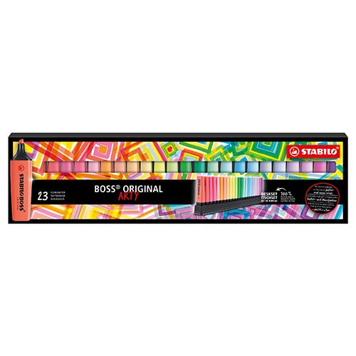 Szövegkiemelő - STABILO BOSS ORIGINAL - ARTY - 23 db asztali szett