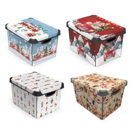 Úložný box s vianočnými motívmi 390x230x235 mm
