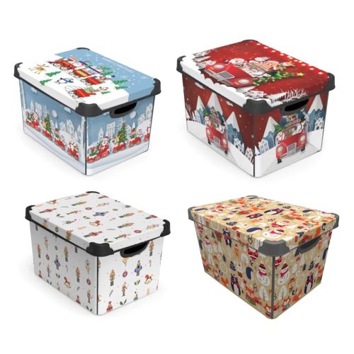 Úložný box s vianočnými motívmi 390x230x235 mm