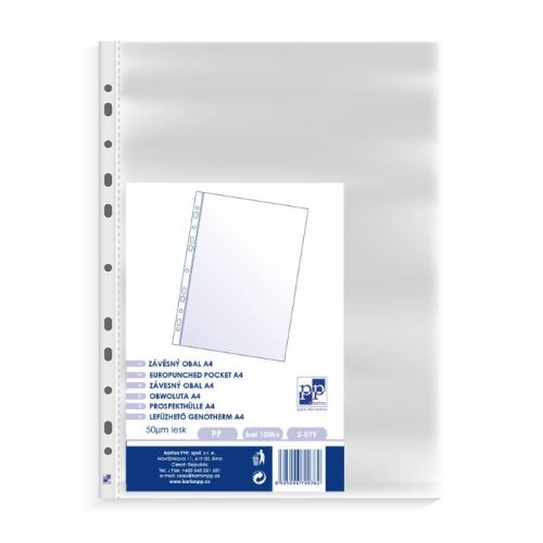 Euroobal A4 45 µm transparentný, lesklý 100 ks