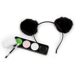 PANDA arcfestékek - 4 szín + ecset és fejpánt (készlet) (1)
