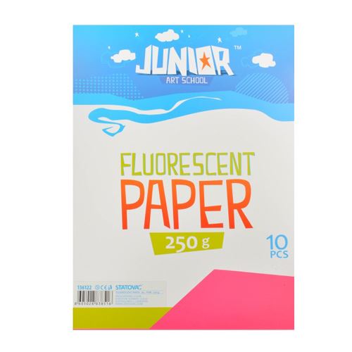 A4 Fluo pink kreatív papír 250 g, 10 db-os készlet
