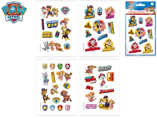 Paw Patrol sada tetovania 4listy na karte v sáčku
