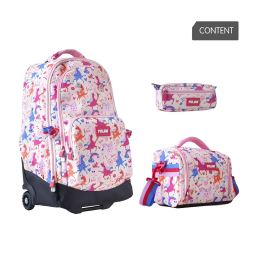 Cestovný kufor na kolieskach 60L (3-dielny set) MILAN séria Flowicorn (1)