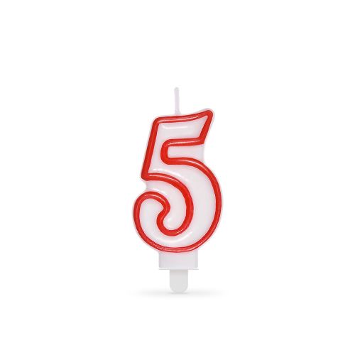Gyertya születésnapi "5" 75 mm