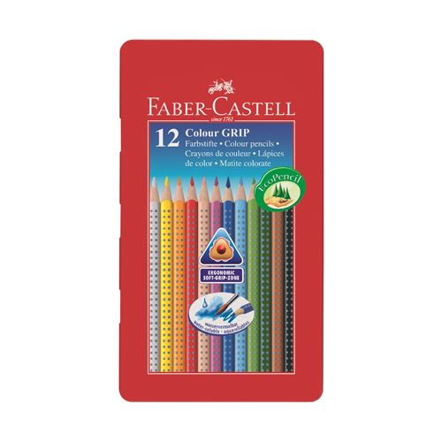 Ceruzák Faber-Castell Grip 1001 12 gyöngyök. fémlemezben