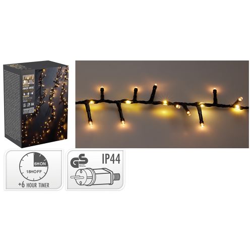 Fénylánc 710 LED fehér meleg, hossza 10 m, kültéri. használat, 230V, vízesés hatás