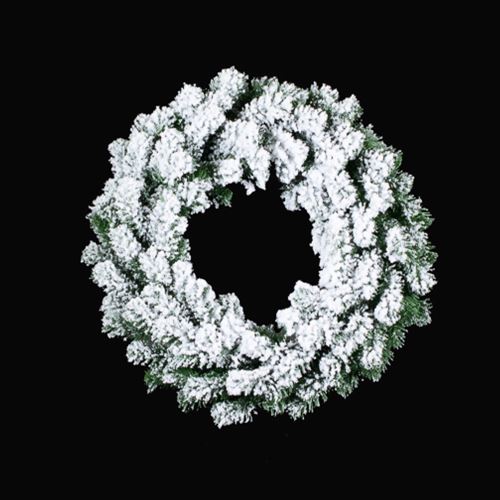 Dekoráció - Havas koszorú 35 cm