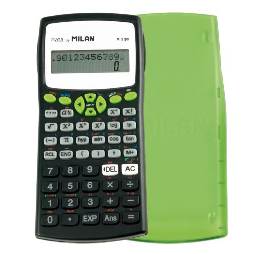 Kalkulačka MILAN M240 Green - vedecká 10+2 miestna