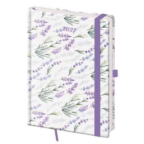 2027-es A5-es Vario napló – Lavender, gumiszalaggal