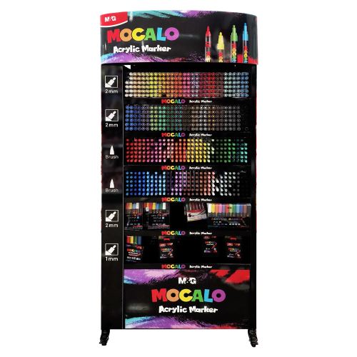 Prezentačný stojan M&G MOCALO 75x30x175 cm - naplnený (1)