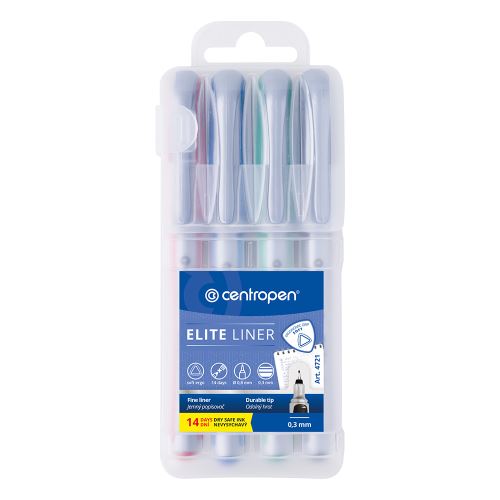 CENTROPEN Elite 4721 tűfilc - 0,3 mm/szett 4 db