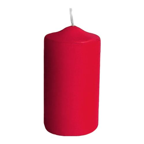 Sviečka valcová 40 x 80 mm, červená (4 ks v bal.)