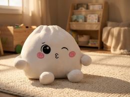 Plush Friends Kawaii Bao knedľa plyšová 60cm žmurkajúca 0m+ (1)