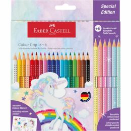 Faber-Castell Colour Grip zsírkréták készlet 18+6 Sparkle - Unicorn