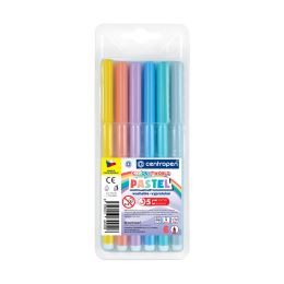 Marker készlet CENTROPEN 7550 Colour World Pastel - 6 db
