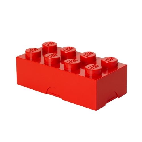 LEGO uzsonnás doboz 100 x 200 x 75 mm - piros