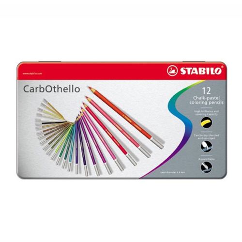 Ceruzák CarbOthello - pasztell kréta fém doboz 12 pce