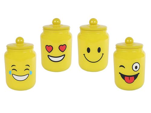 Üvegdoboz smiley 22,5x13,5x13,5cm 4 féle táskában